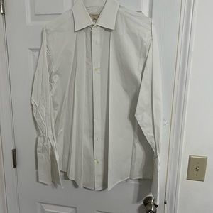 Marona Large button down white long sleeve dress shirt cufflink cuffs
